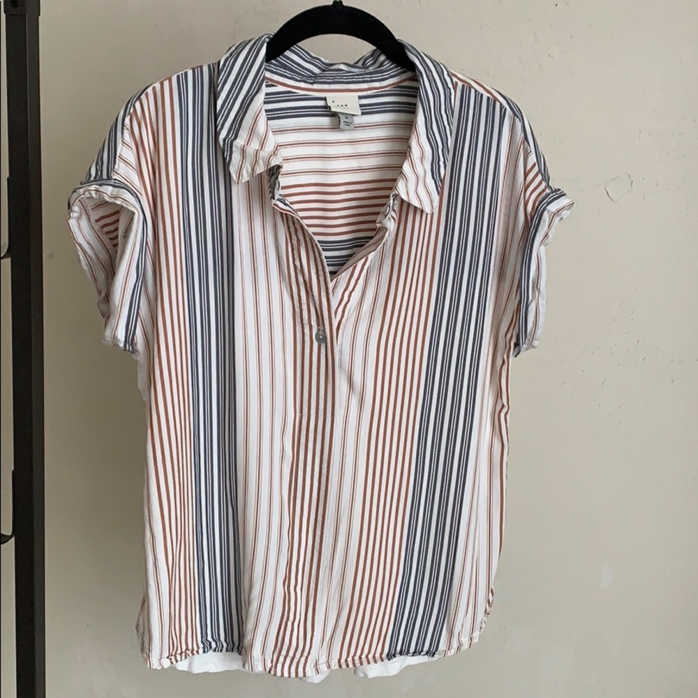A New Day Mixed Medium Striped Blouse